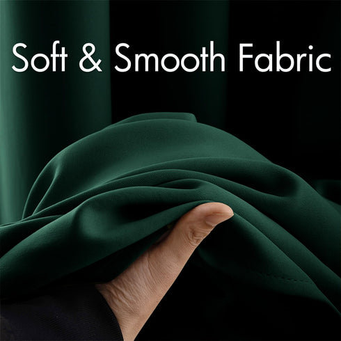 MIULEE 2 Panels Christmas Blackout Curtains, 52x84 inch Room Darkening Thermal Insulated Drapes, Hunter Dark Green