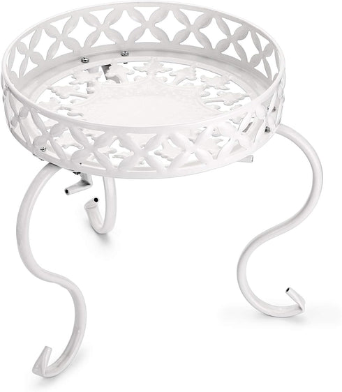 OwnMy Metal Round Plant Stand Rustproof Iron Flower Pot Holder, Indoor Outdoor Plant Stand Heavy Duty for Home, Garden
