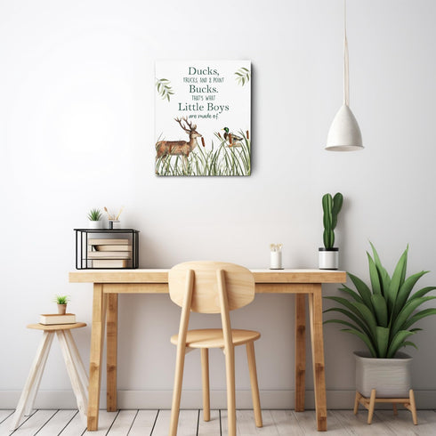 Ryeolo 11x15 Inches Boys Room Wall Art, Gifts for Baby Boys, Deer Picture Wall Art, Famous Quotes Framed Canvas Wall