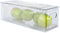 Stackable Refrigerator Organizer Bins - Pull Out Drawers with Handles for Vegetable and Fruit Storage, 3 Liter Plastic