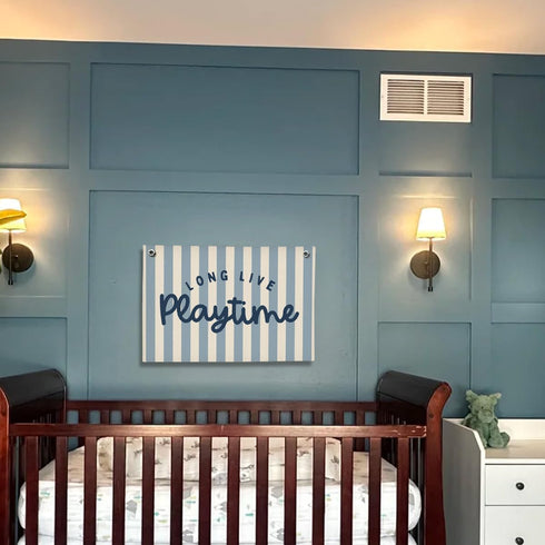 ShowDraven 20x30 Inch Playroom Wall Decor, Toddler Playroom Decor Hanging Linen Banner,Play Room Wall Decor for Nursery