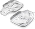 MALACASA Large Spoon Rest, Marble Grey Porcelain Holder for Kitchen Counter, Utensils Rests for Spatula, Ladle, Tongs