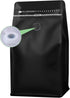 REMTAP Coffee Bags with Valve(50pcs,12 oz,3/4 lb) balck High Barrier Aluminumed Foil