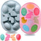 2 Pack Easter Rabbit Bunny Egg Silicone Molds, 3D Easter-theme Baking Mould Tray for DIY Baking Tool, Chocolate Cake