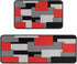 Set 2- 17x47.2 17x30 inches Kitchen Rugs of Red, Black, and Grey Modern Geometric Non-Slip Washable Floor Mats