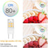 5 Pack-T4 JCD Bi-Pin G8 2Watt LED Light Bulbs, Warm White JCD Type T4 G8 Under Cabinet Puck Lamp for Kitchen Lighting