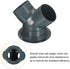 PATIKIL 3 Way Duct Splitter, 3"x3"x4" Y Reducer Connector for Air Vent Duct Hose, Grey Flange for HVAC Systems