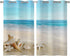 ALALAL Beach Bathroom Curtains, Summer Tropical Starfish Seashell Grommet Privacy Curtain, 2 Panels 26 x 39 Inch