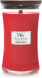 WoodWick Large Hourglass Candle, Crimson Berries - Premium Soy Blend Wax, Made in USA