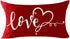 QINU KEONU Quote Inspirational Give Thanks I Love You Most Throw Pillow Case, 12 x 20 inch, Red