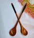 Handmade Wooden Long Handle Coffee Spoon Stirrer, Retro Honey Jar Spoons Teaspoon (2 Pack)