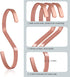 SumDirect 10pcs 4 Inch Rose Gold Flat S Hooks - Heavy Duty Stainless Steel S Shaped Hooks for Hanging