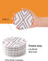 LIFVER Coasters for Drinks, Absorbent Coaster Set of 6 with Cork Base for Cold Drinks, Wine Glasses, Mugs
