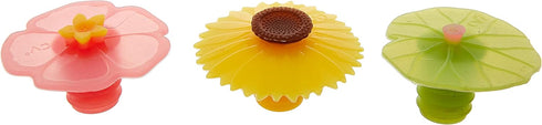 Charles Viancin Wine Bottle Stopper - Lily Pad, Sunflower & Hibiscus Design