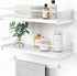 Forbena Bathroom Shelves for Wall Set of 2, White Nursery Floating Book