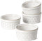 LE TAUCI Ramekins 4 oz, Ceramic Baking Dishes for Creme Brulee, Lava Cake, Pudding, Set of 4