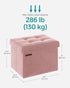 12.2 16.1 Inches 286 lb, ULSF200R01 SONGMICS Storage Ottoman, Foldable Small Ottoman Foot Rest, x Foot Stool, Load up