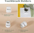 LEETOYI Porcelain Toothbrush Holder for Bathroom Vanity and Countertop, Brushing Holder Easy to Clean (White) by LEETOYI