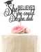 Graduation 2025 Cake Topper, She Did It Cake Sign, Congrats Grad Party Decorations in Black