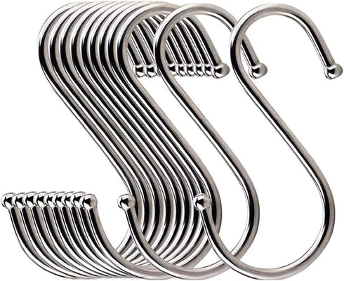 14 Pcs Heavy Duty 4.7 Inches Extra Large S Shape Hooks, Heavy-Duty Metal Hanging Hooks for Kitchenware and Gardening