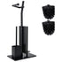 smartpeas WC Set with roll Holder - Black Toilet Paper Holder - Stainless
