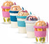5 Pack On The Go Cereal Yogurt Cups with Lids and Spoon,