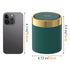 Mini Trash Can with Lid, Cute Metal Desktop Recycling Bin for Tabletop and Countertop Use, Dark Green