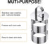 uxcell 1 Set Round Cake Ring, Stainless Steel Dessert Mousse Rings with Pusher for Mousse Cake, Silver