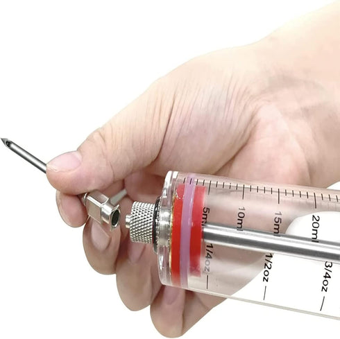 Meat Injector Syringe with 3 Marinade Injector Needles for BBQ Grill, Portable Turkey Injector Kit