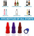 8 Pack Soft Silicone Wine Stoppers, Beverage Bottle Sealer Corks with Grip Top for Keeping Wine Fresh