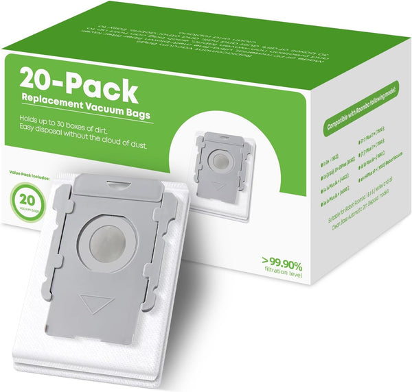 VBN 20 Pack Replacement Roomba Vacuum Bags, Compatible with iRobot Roomba i7, i7+, i3, i3+, i1+, i4, i6, i8, j7, j9+
