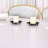 YYaaloa 2 pcs Black Decorative Iron Plate Candle Holder - 4.33'' Stand for LED & Wax Candles, Incense Cones (Black-2