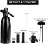 1L 8 CO2 Soda Siphon, Carbonated Water Machine, Soda Maker, Portable Aluminium Sparkling Water Maker for Home Bar