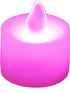 LumaBase Battery Operated Tea Light Candles, Pink, Set of 12