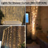 72 72 Inches 10 180 Solhice Curtain Shower Light, x Battery Operated Waterproof Curtains Fairy Lights with Hooks