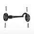 Renovators Supply Manufacturing Door Latch Lock, 4.5 in. Black Wrought Iron Swivel Hook and Eye Latch