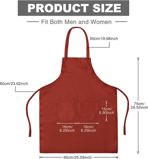 24 Pack Commercial Tarpop Bib Aprons Unisex Apron Resistant Apron Kitchen BBQ Crafting Aprons for Women Men Chef (Mixed