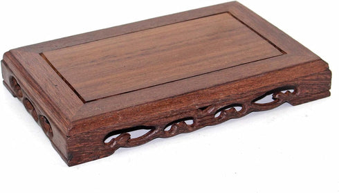 Chinese Handmade Wooden Display Stand Art Antique Carved Home Decor Base Pedestal