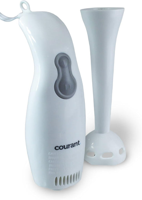 Courant CHB-2001CW 2 Speed Electric Hand Blender with 30 Oz Measuring Cup, White
