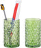 Tonxus Bathroom Toothbrush Holder Set, 11oz Green Glass Toothbrush Holder and Bathroom Tumbler