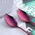Buyer Star Sporks 6-pack 18/8 Stainless Steel Sporks for Everyday Household Use, 7.6-Inch / 1.6-Ounce/Ice Cream Spoon & Salad Forks, Fruit Appetizer Dessert (Purple) by Buyer Star
