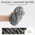ROWPOZ 2PCS 6.7Inch Absorbent Hanging Hand Towel Ball for Kitchen & Bathroom, Chenille Plush Hand Towel Puff Ball Hand