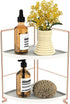 2-Tier Bathroom Countertop Organizer - Rose Gold Vanity Tray Cosmetic & Makeup Storage, Kitchen Spice Rack Standing