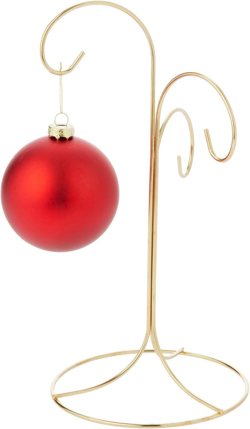 Bard's 3 Tiered Gold-Toned Ornament Stand, Tree, 10.75" H x 5.125" W x 5.125" D