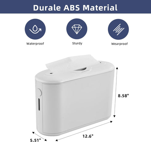 Countertop, Compact Paper Towel Dispenser Single Sheet Dispensing with Built-in Spring, Visible Window, Easy Top