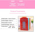 MerryNine 2pcs Metal Book Ends, Non Skid Heavy Bookends for Shelves, Telephone Booth Decorative Organizers (Red-2pcs)