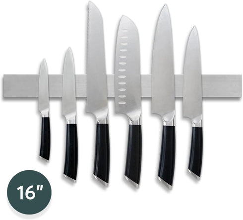 Stainless Steel Knife Magnetic Strip, Multi Use Magnetic Holder for Kitchen Organization, 16 Inch Wall Knife Rack