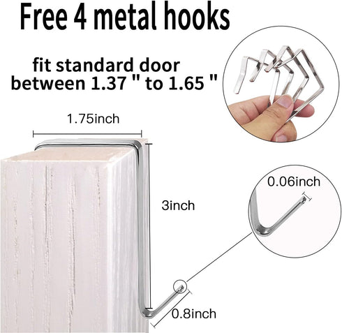 1 Pack Extra Large Hanging Crystal Clear Over Door Shoe Organizer, Closet Shoe Rack with 12+6 Pockets, Grey