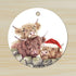 ArogGeld Highland Cows Christmas Ornaments Wedding Anniversary Decor Souvenirs Xmas Tree Keepsake Pendants Adornments