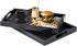 MDLUU Set 2 Countertop of Plastic Serving Tray, Ottoman Tray with Cutout Handles, Rectangle Butler Tray for Breakfast